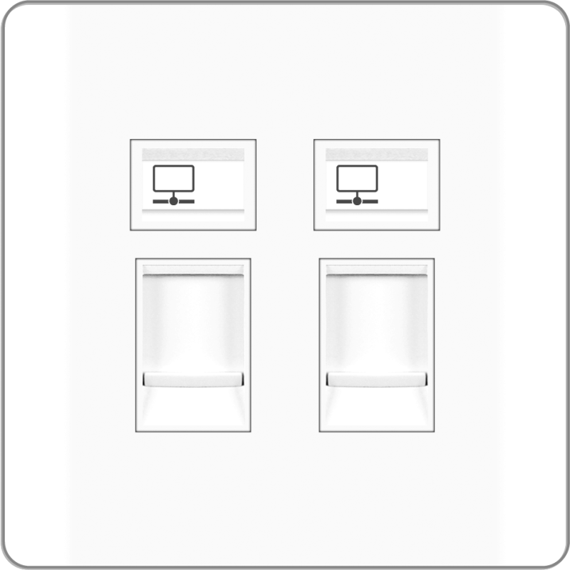 B20 2 gang CAT6 data outlet 