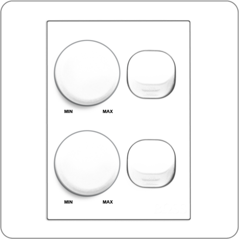 B2000 2 Gang LED Dimmer with Switch