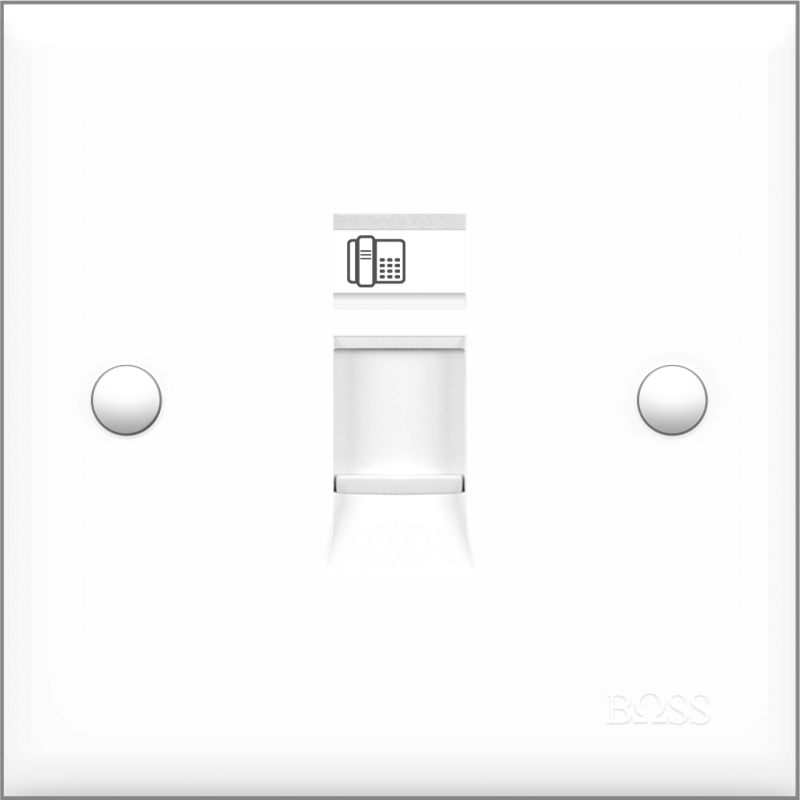 B30 1 gang 4 contact RJ11 CAT3 telephone outlet