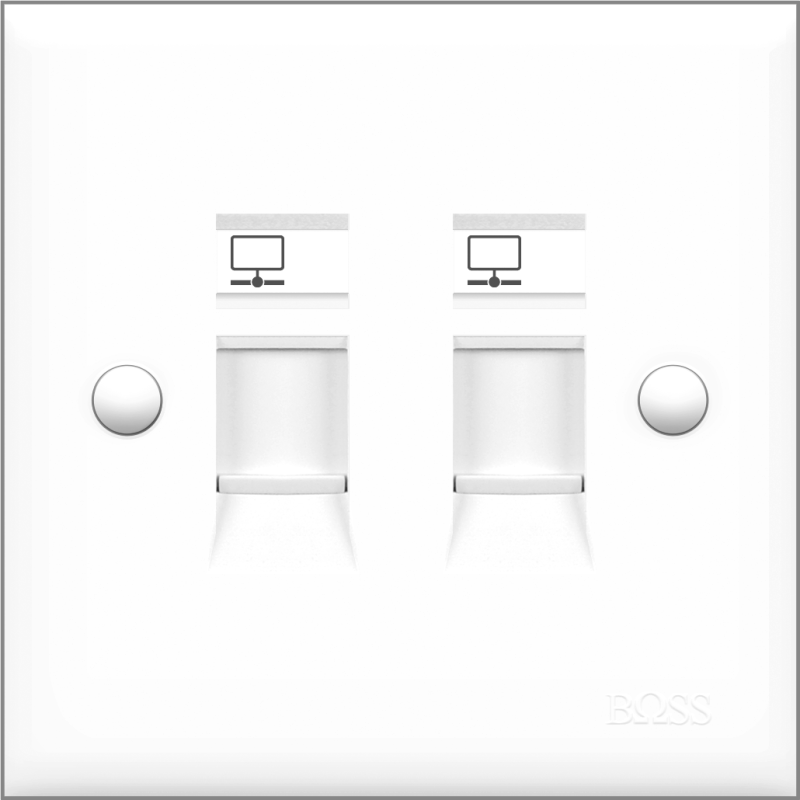 B30 2 gang CAT6 data outlet