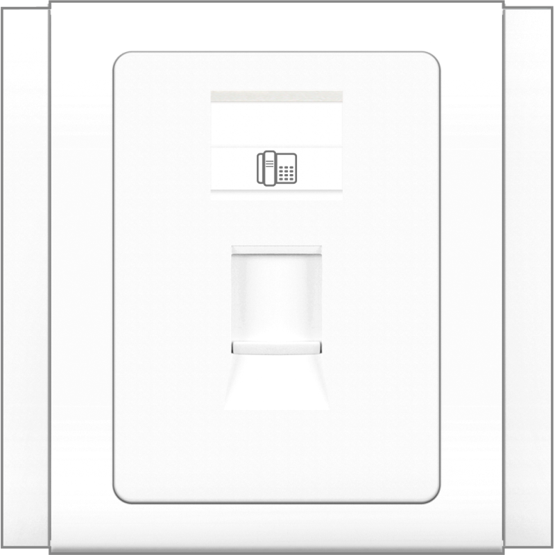 B3000 1 Gang 4 Contact RJ11 CAT3 Telephone Outlet (White)