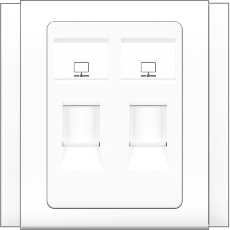 B3000 2 Gang CAT6 Data Outlet (White)