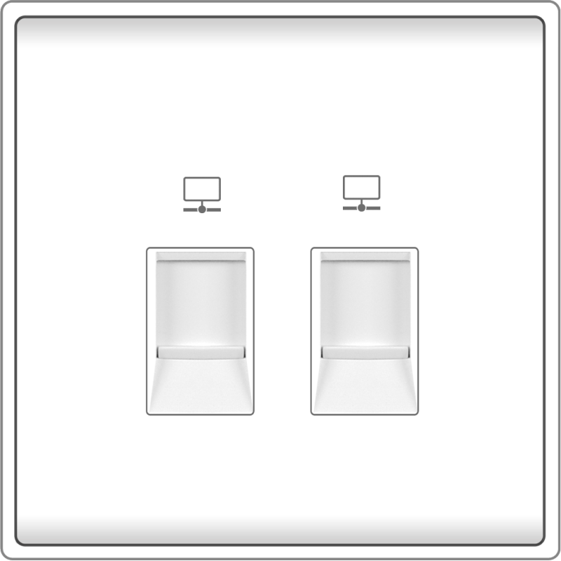 B5000 2 Gang CAT6 Data Outlet