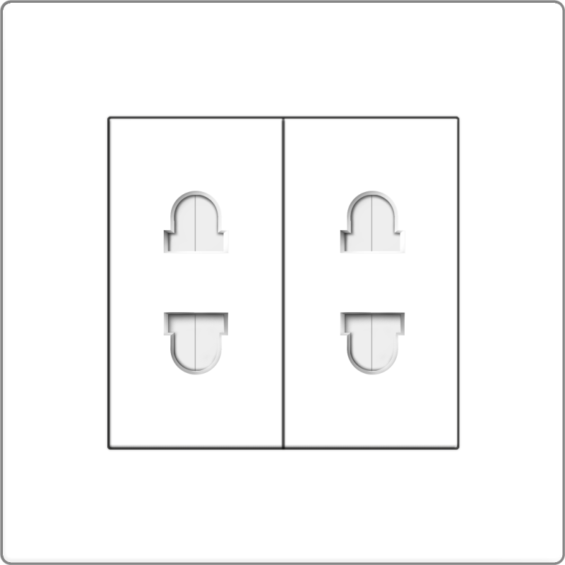 B1000 2 Gang 2 Pin Universal Socket Outlet