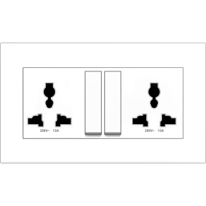 B1000 Twin Universal Socket Outlet ...