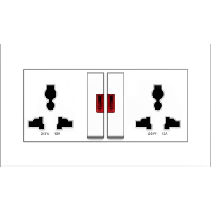 B1000 Twin Universal Socket Outlet ...