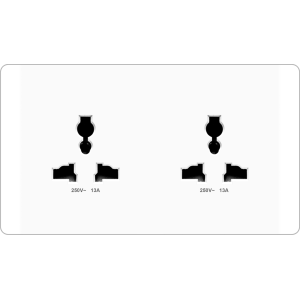 B20 Twin Universal Socket Outlet ...