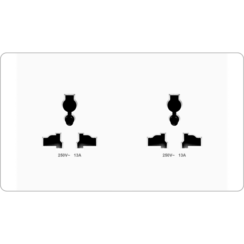 B20 Twin Universal Socket Outlet