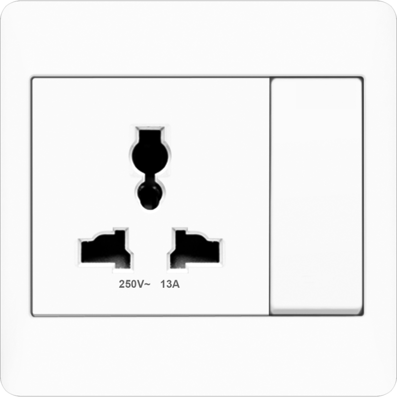 B2000L Universal Socket Outlet w/ Switch B2000L Universal Socket Outlet w/ Switch