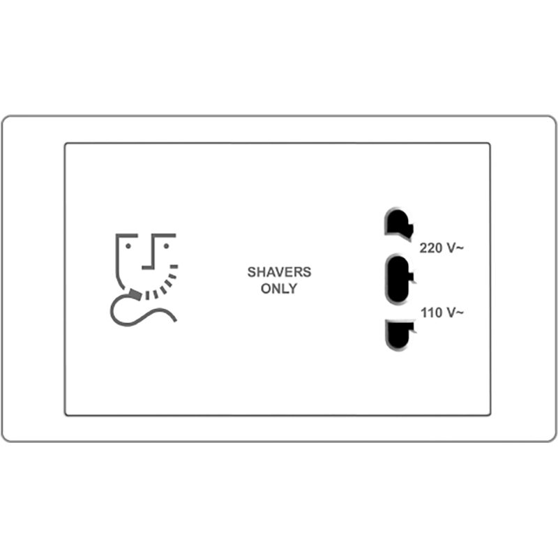 B2000L Shaver Outlet Horizontal