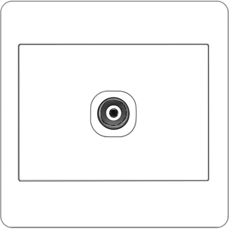 B2000L 1 Gang 75 Ohm Coaxial TV Outlet