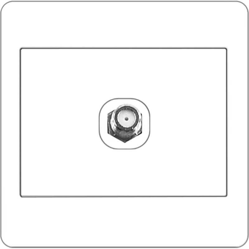 B2000L 1 Gang F-type TV Outlet