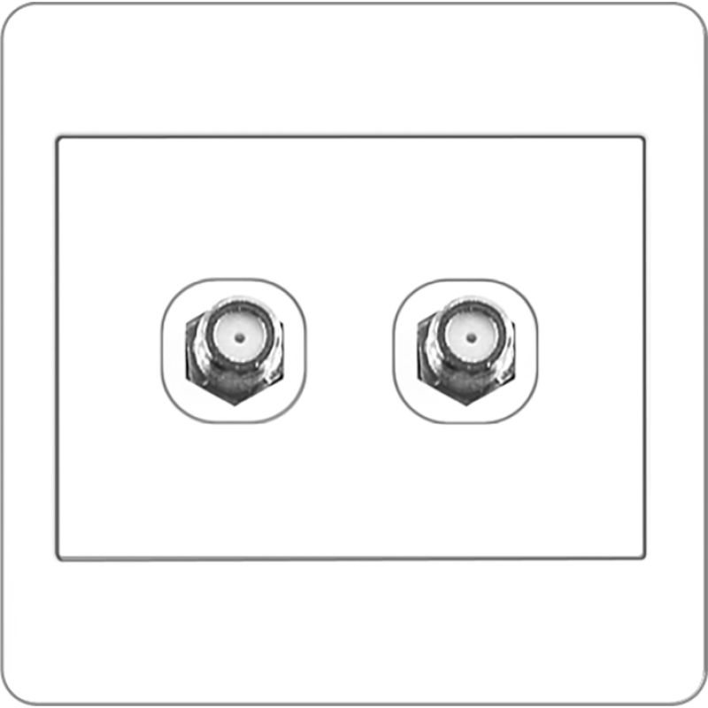 B2000L 2 Gang TV F-type Outlet