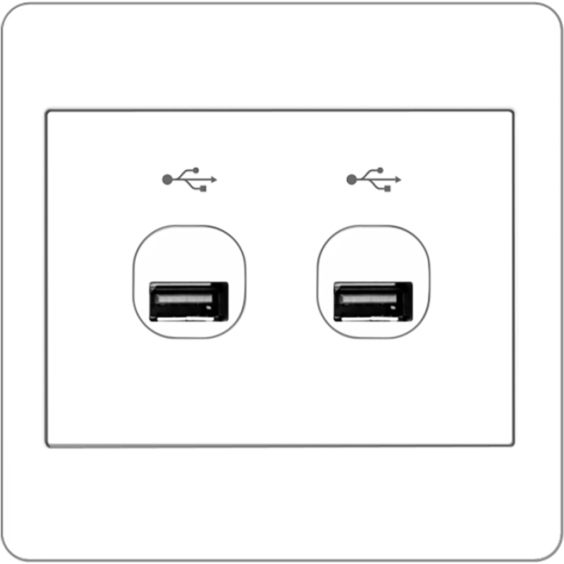 B2000L 2 Gang USB Connection Outlet