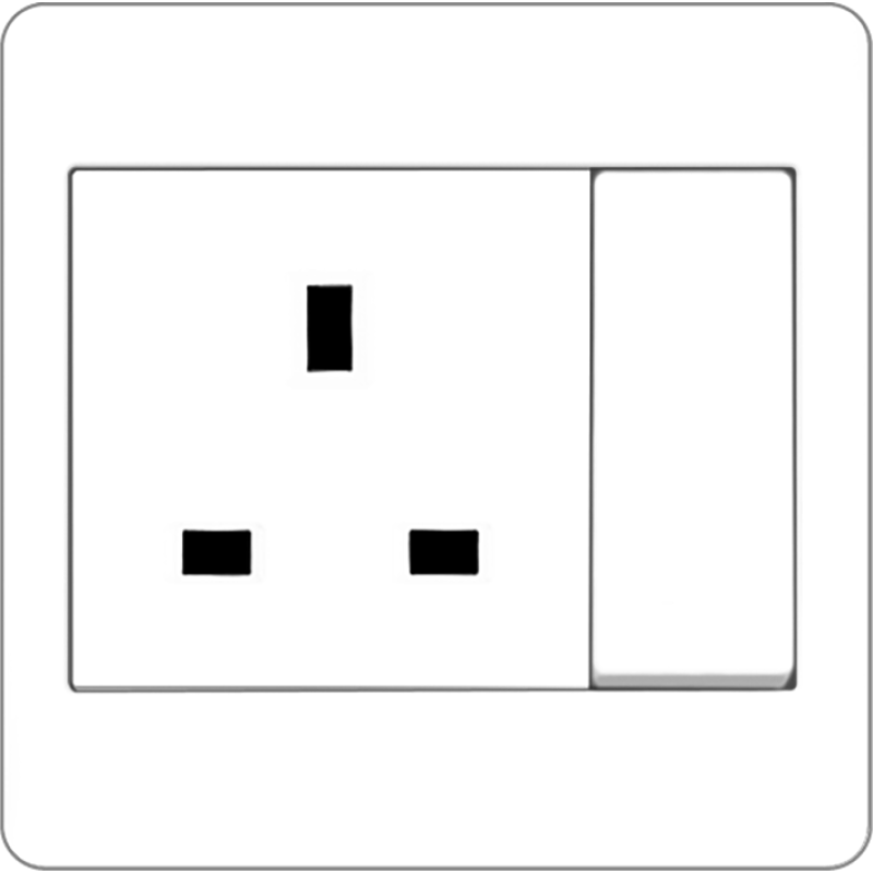 B2000L BS Socket Outlet w/ Switch
