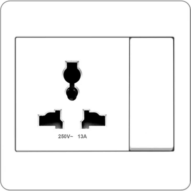 B2000L Universal Socket Outlet w/ Switch