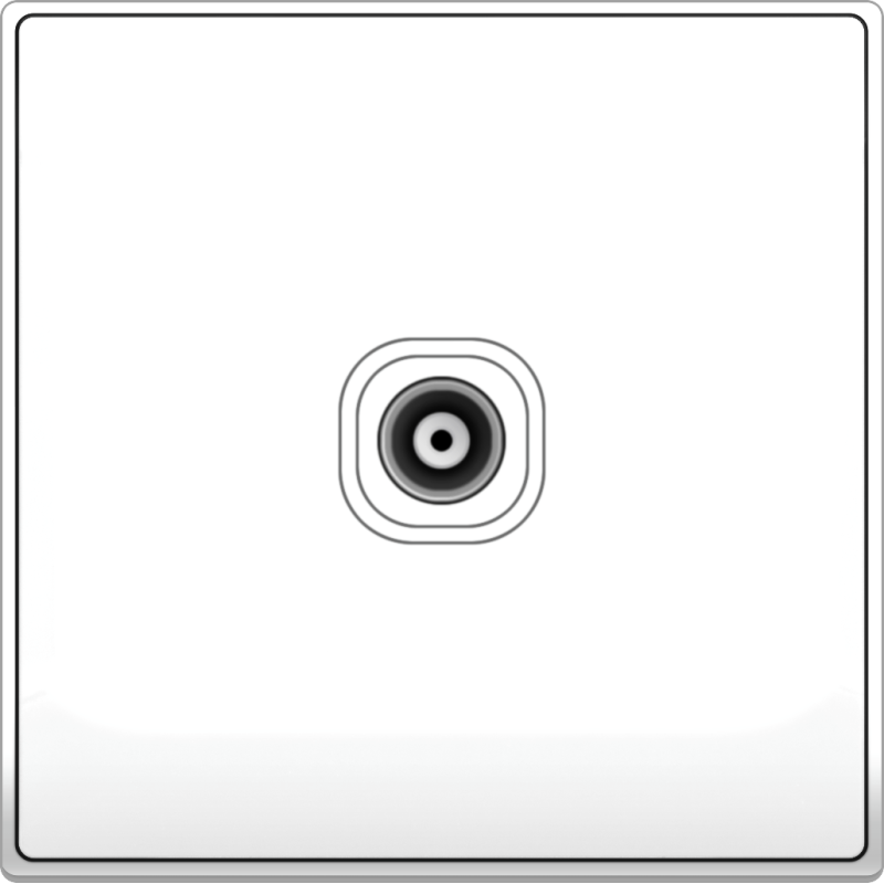 B5000 1 Gang 75 Ohm Coaxial TV Outlet
