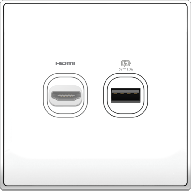 B5000 HDMI Outlet + USB Charger