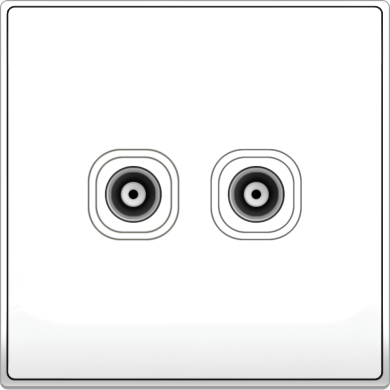 B5000 2 Gang 75 Ohm Coaxial TV Outlet B5000 2 Gang 75 Ohm Coaxial TV Outlet