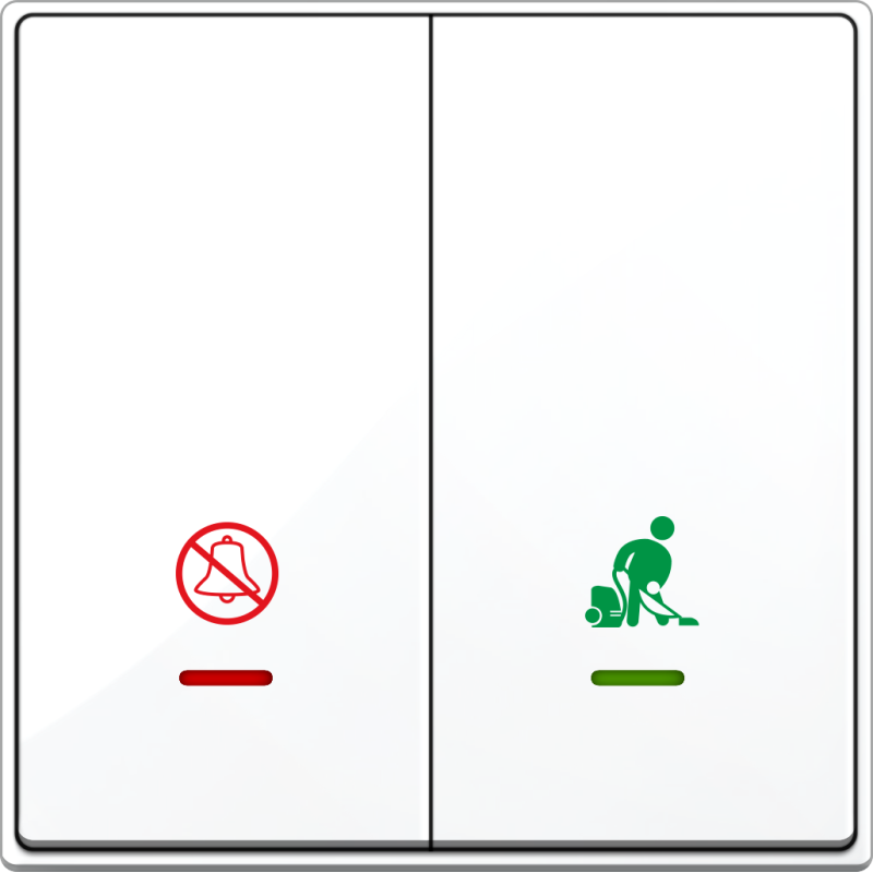 B5000S 2 Gang 2 Way Switch + DND & MUR w/ LED Indicator B5000S 2 Gang 2 Way Switch + DND & MUR w/ LED Indicator