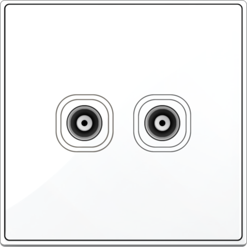 B5000S 2 Gang 75 Ohm Coaxial TV Outlet B5000S 2 Gang 75 Ohm Coaxial TV Outlet