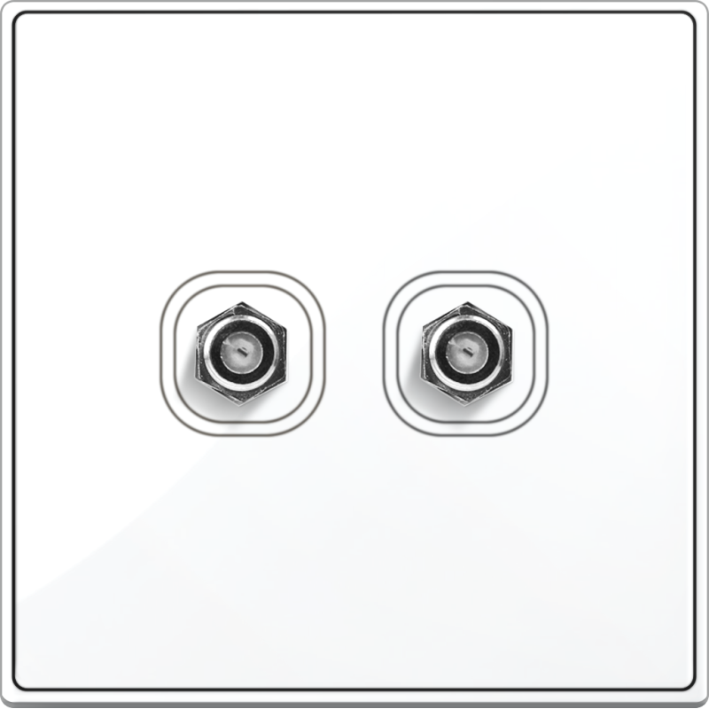 B5000S 2 Gang F-Type TV Outlet