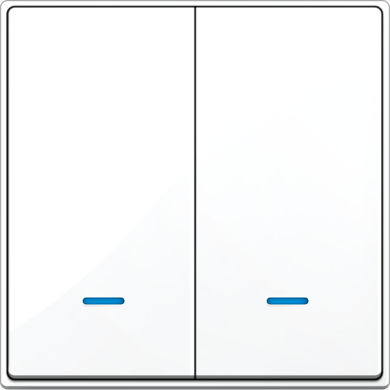 B5000S 2 Gang Switch Blue LED Indicator