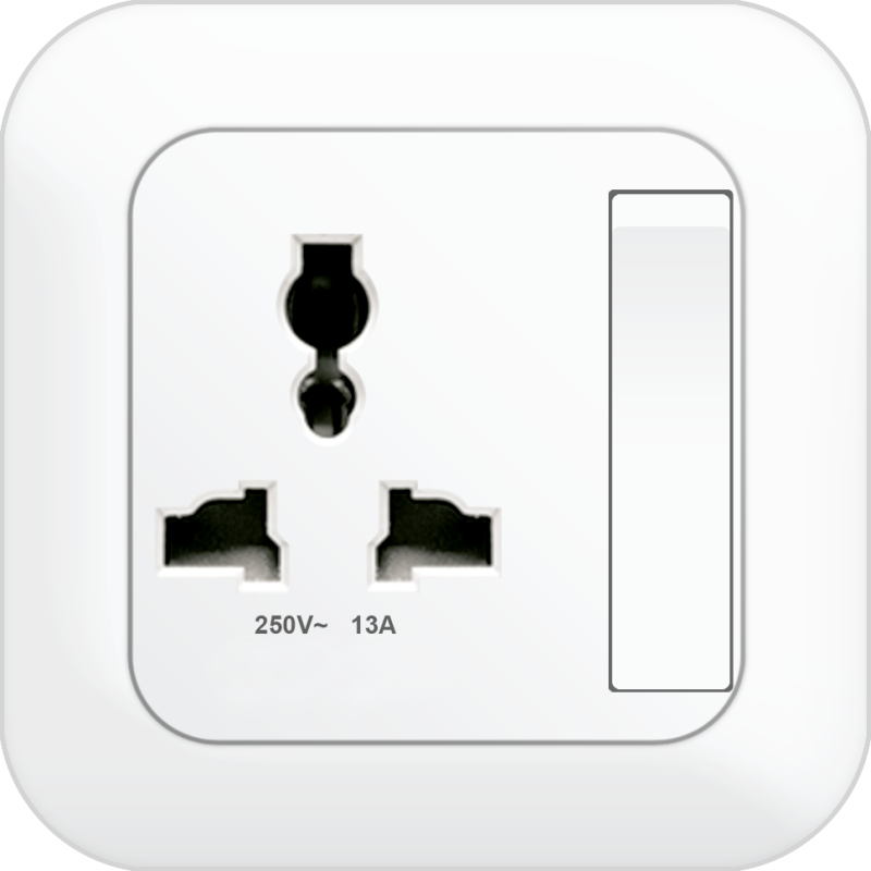 B80 Universal Socket Outlet w/ Switch
