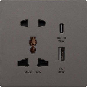 BE7413SUSPDC20 GYR 13A Universal & 2 pin, 20W Charger USB A+C BE7413SUSPDC20 GYR 13A Universal & ...