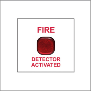 B 1000 Blank Plate W/FIRE DETECTOR ACTIVATED W/Text ...