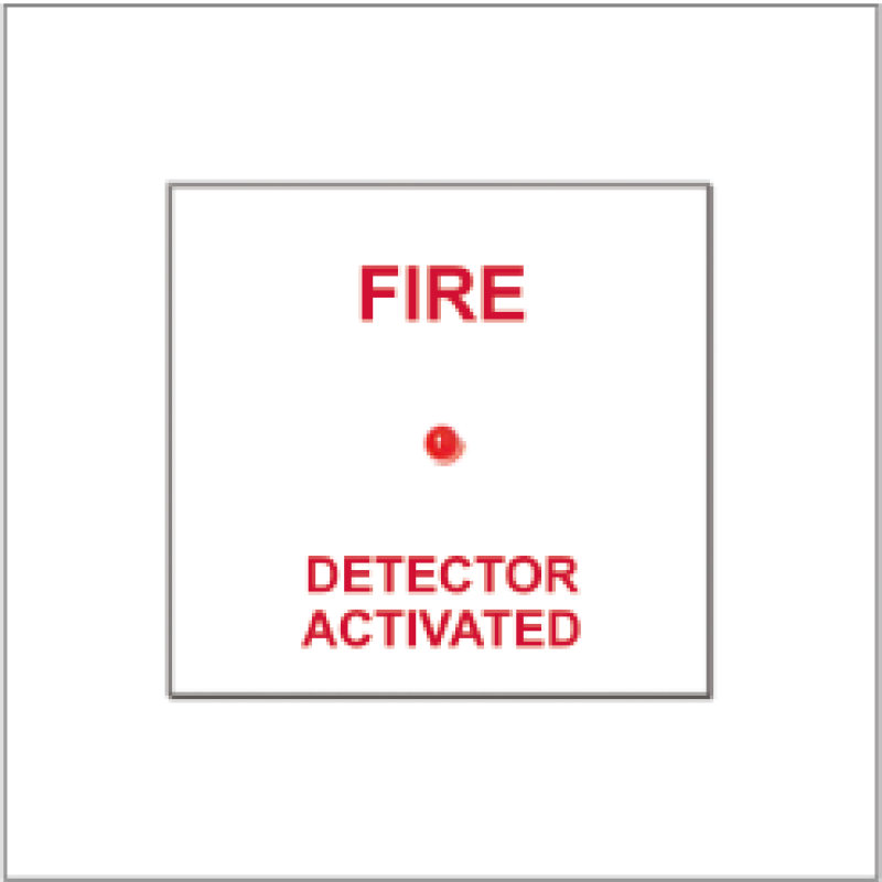 B1000 Blank Plate w/ “Fire Detector Activated” Text