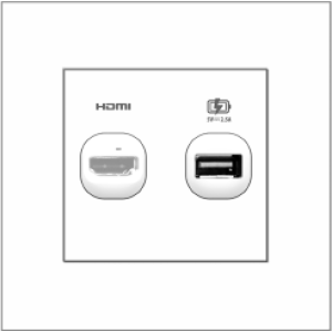 B1000 HDMI outlet + 2,5A USB charger outlet ...