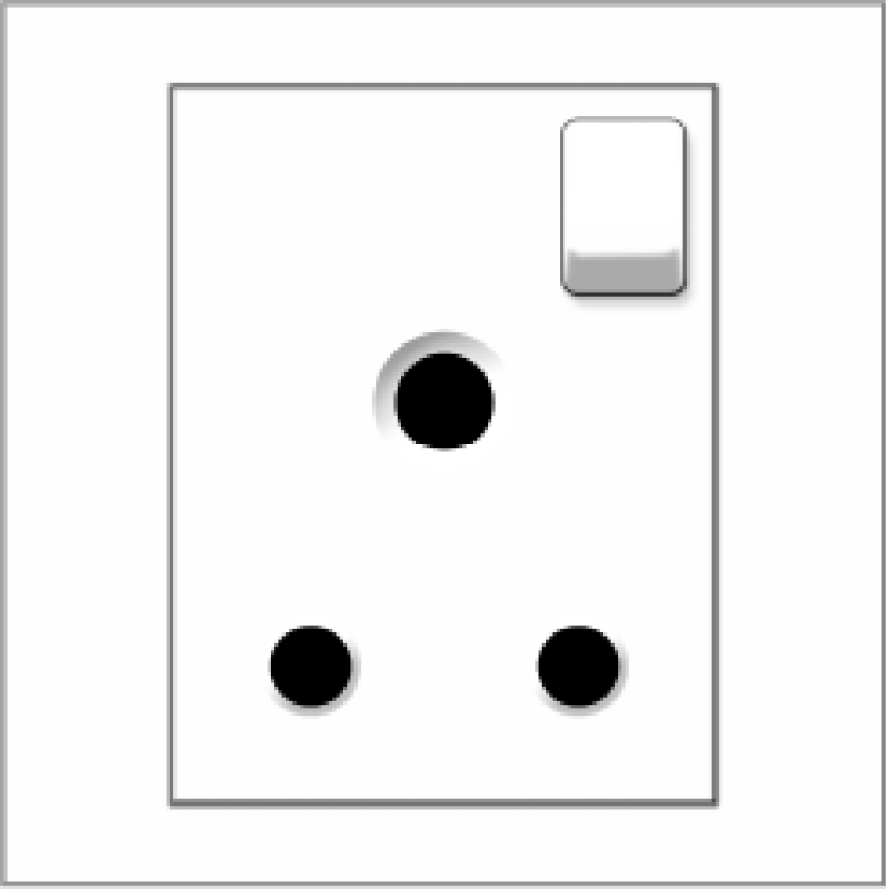 B1000 3 Round Pins w/ Switch