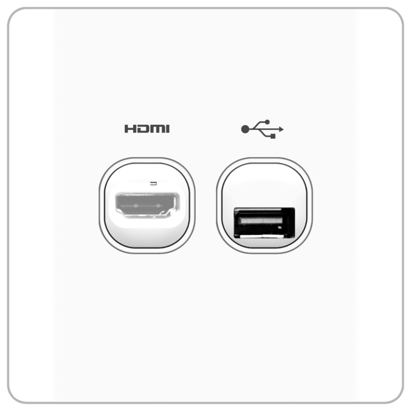 B20 HDMI  + USB connection outlet