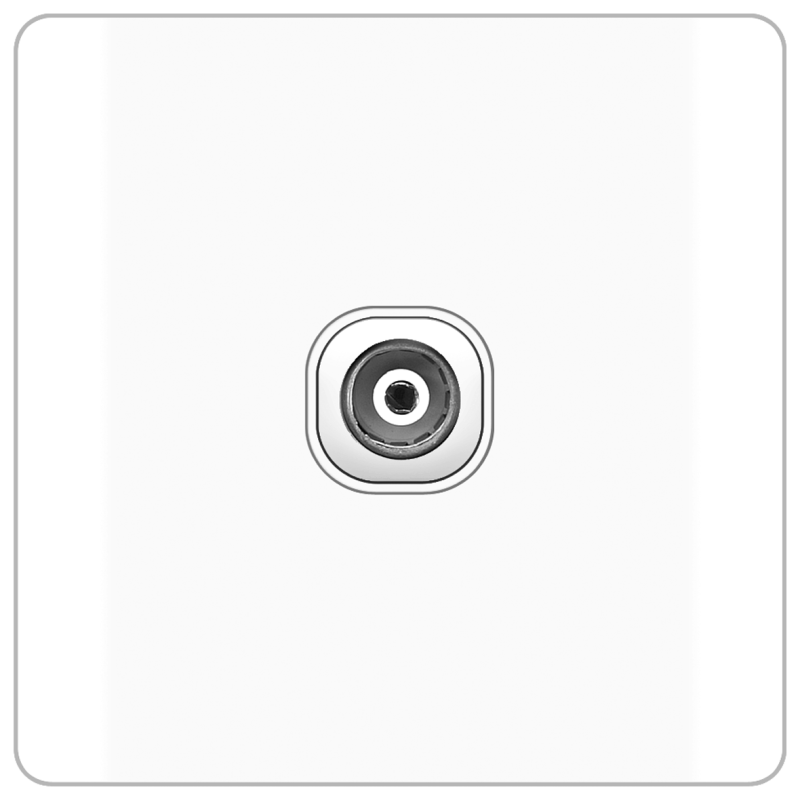 B20 1 gang 75 ohm Co-Axial TV outlet
