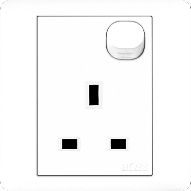 B2000 BS Socket Outlet w/ Switch