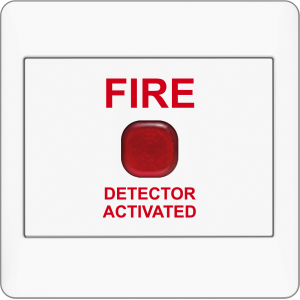 B2000L blank plate w/ "Fire Detector Activated" text ...