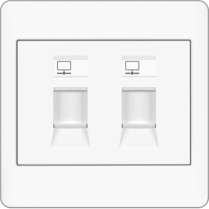 B2000L 2 gang CAT6 data outlet ...