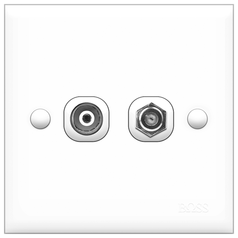 B30 75 ohm Co-Axial + F-type TV outlet