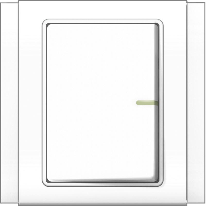 B3000 1 Gang Switch w/ Fluorescent Indicator (White)