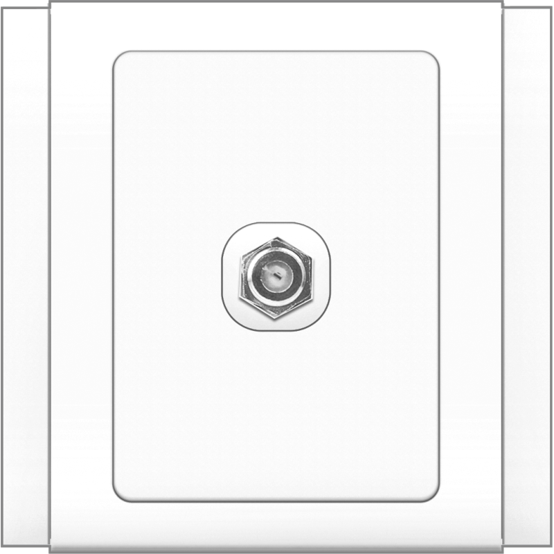 B3000 1 Gang F-Type TV Outlet (White)