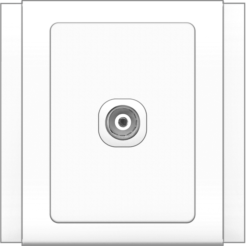 B3000 1 Gang 75 Ohm Coaxial TV Outlet (White)