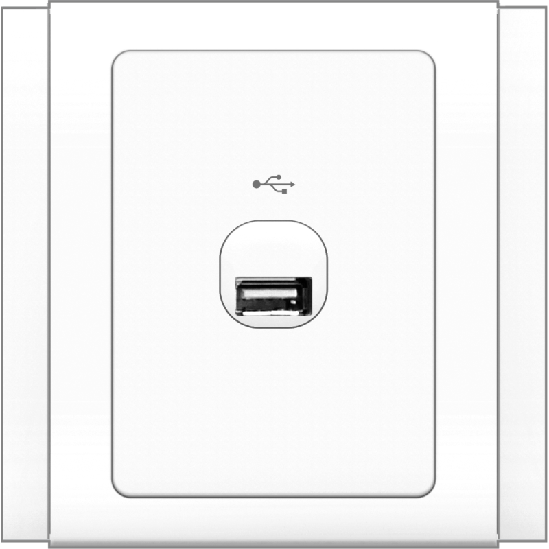 B3000 1 Gang USB Connection (White)