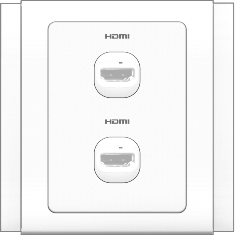 B3000 2 Gang HDMI Outlet (White)