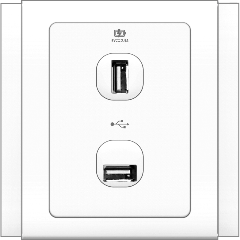 B3000 USB Charger + Connection Outlet (White)