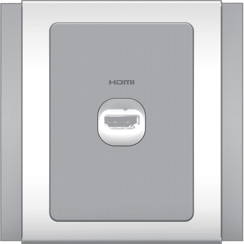 B3000 1 Gang HDMI Outlet (Grey)