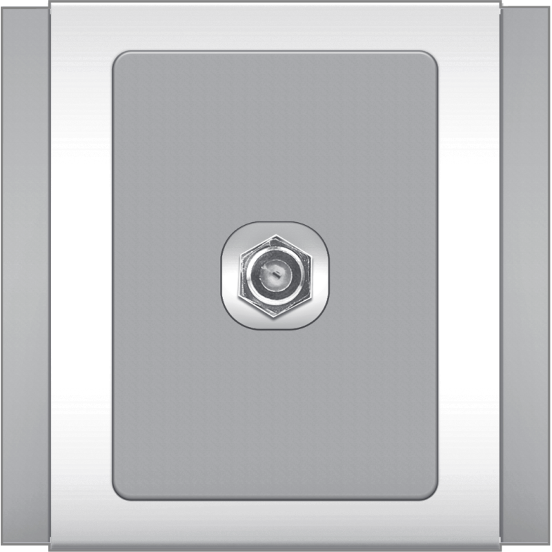 B3000 1 Gang F-type TV Outlet (Grey)