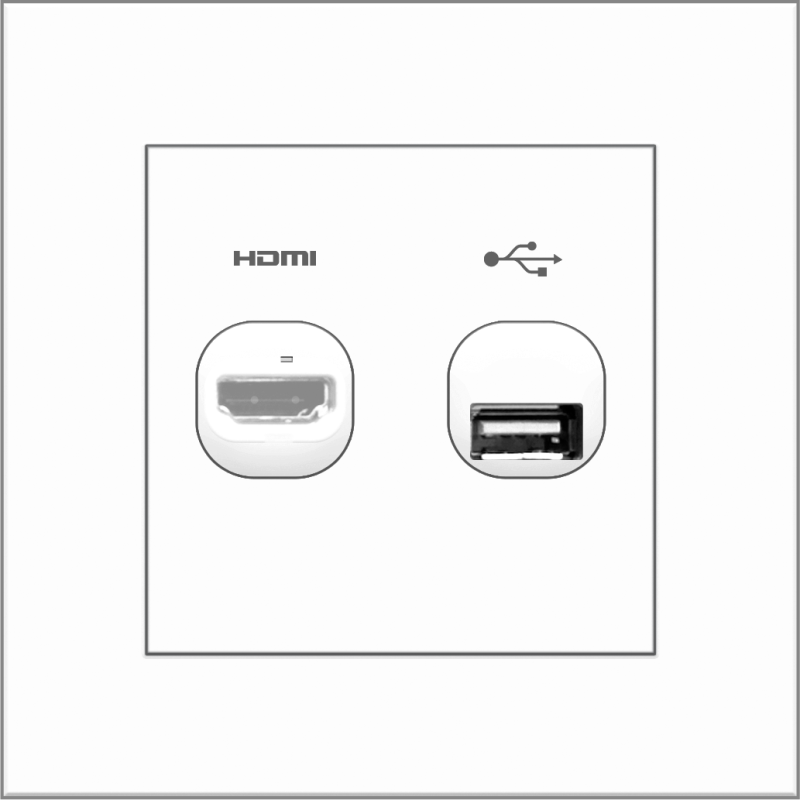 B4000 HDMI + USB connection outlet