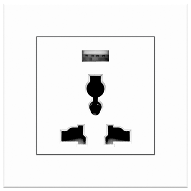 B4000 universal socket w/ USB charger 2.5A