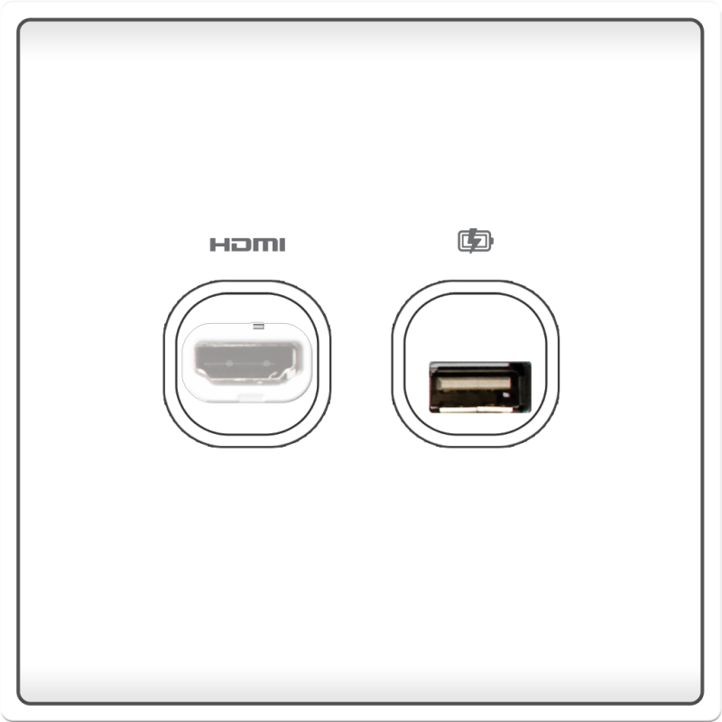 B5000 HDMI Outlet + USB Charger